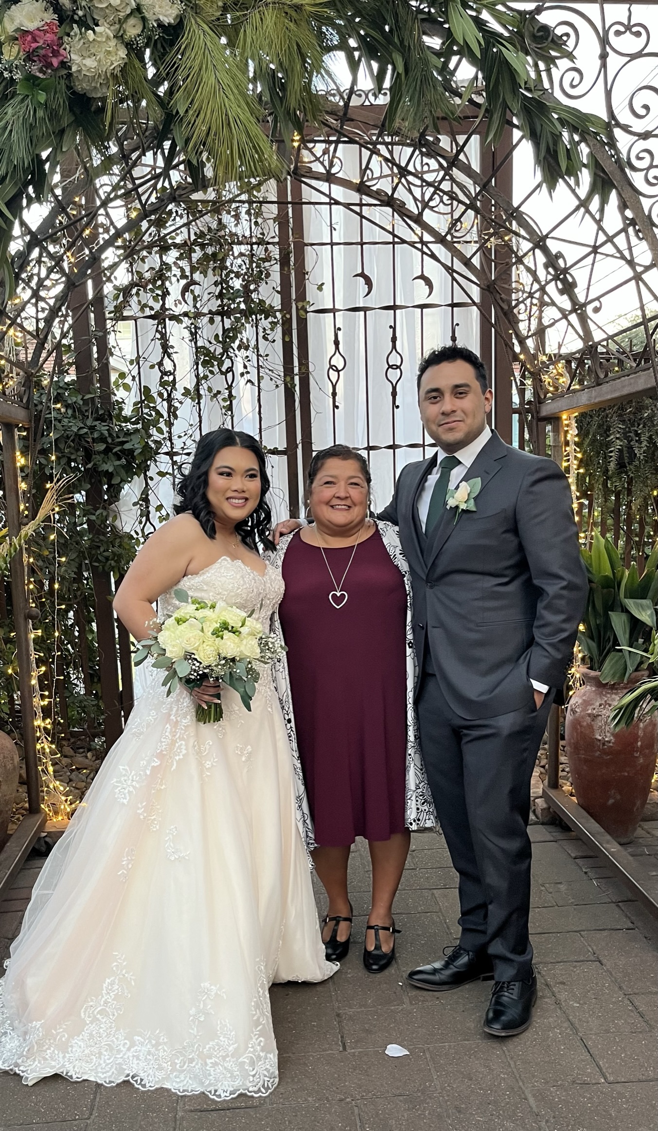 Yvette and bride and groom